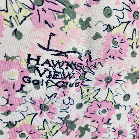Puma x Arnold Palmer Shirt Mens XL Multi Floral S/S Golf Polo Hawks View Logo - Picture 6 of 8